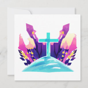 Cartes Pour Fêtes Annuelles Croix de Pâques