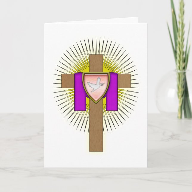 Cartes Pour Fêtes Annuelles Croix de Pâques (Devant)