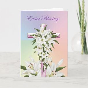Cartes Pour Fêtes Annuelles Croix des bénédictions de Pâques