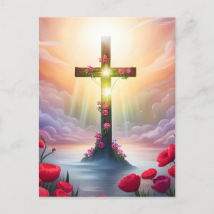 Cartes Pour Fêtes Annuelles Croix Dieu aime Jésus Sauvons l'Église chrétienne 