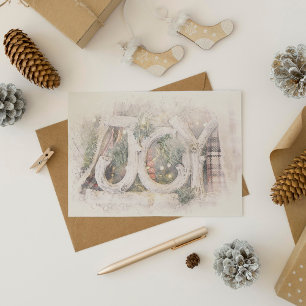 Cartes Pour Fêtes Annuelles Croquis de crayon Joyeux rustique Noël Art Holiday