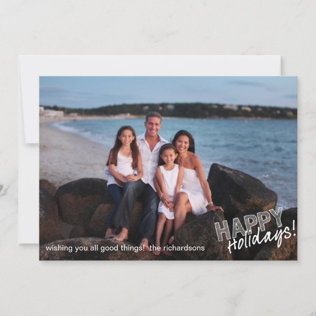 Cartes Pour Fêtes Annuelles Croquis Joyeux Vacances (Devant)