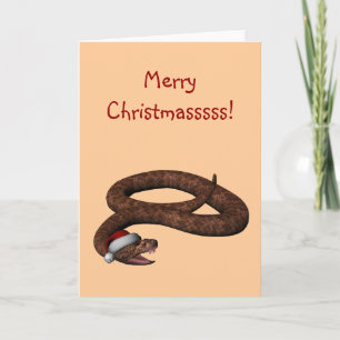 Cartes Pour Fêtes Annuelles Crotale Avec Le Chapeau Du Père Noël