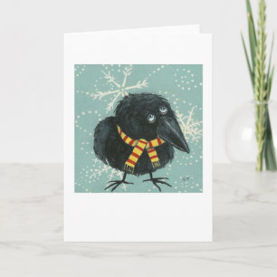 Cartes Pour Fêtes Annuelles Crow in the Snow