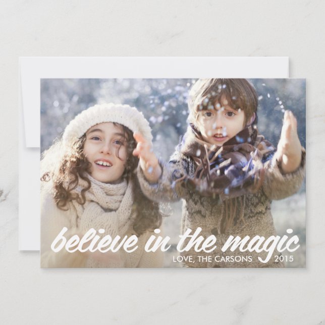 Cartes Pour Fêtes Annuelles Croyez en la Magic Holiday Card (Devant)
