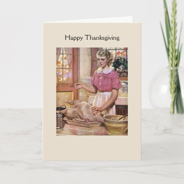 Cartes Pour Fêtes Annuelles Cru - humour de thanksgiving, (Devant)