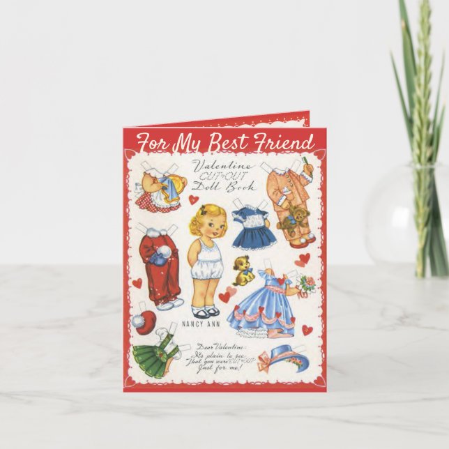 Cartes Pour Fêtes Annuelles Cru personnalisé par Saint-Valentin de papier de (Devant)