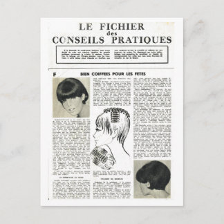 Cartes Pour Fêtes Annuelles Cru, rétros coiffures pour la saison des vacances