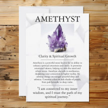 Crystal Signification Card - Améthyste