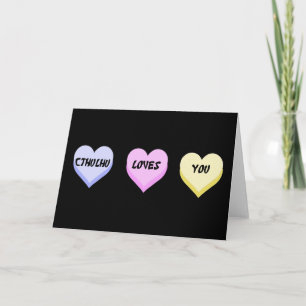 Cartes Pour Fêtes Annuelles Cthulhu vous aime