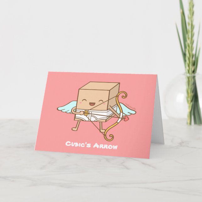 Cartes Pour Fêtes Annuelles Cube Flèche Cupid Valentines Jour Humour de jeu (Devant)