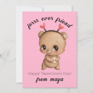 Cartes Pour Fêtes Annuelles Cuisine ours Classroom Valentine card