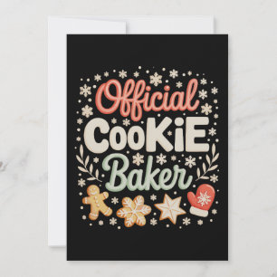 Cartes Pour Fêtes Annuelles Cuisinier officiel Baker Noël Noël Noël Noël Famil