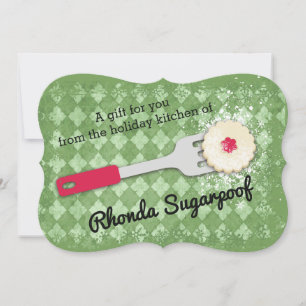 Cartes Pour Fêtes Annuelles Cuisson de sucre en poudre par spatule de biscuit