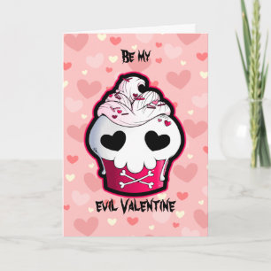 Cartes Pour Fêtes Annuelles Cupcake crâne rose