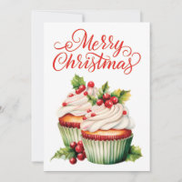 Cupcake de Noël Holly Berry