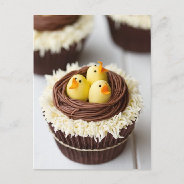 Cartes Pour Fêtes Annuelles Cupcakes de Pâques (Devant)