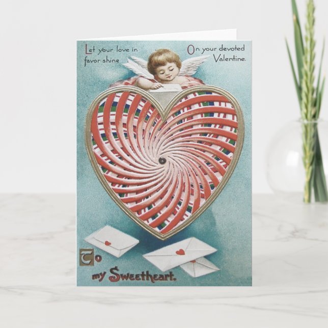 Cartes Pour Fêtes Annuelles Cupid Cherub Angel Kaleidoscope (Devant)