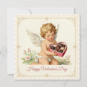 Cartes Pour Fêtes Annuelles Cupid Vintage - Timbre de la Saint-Valentin