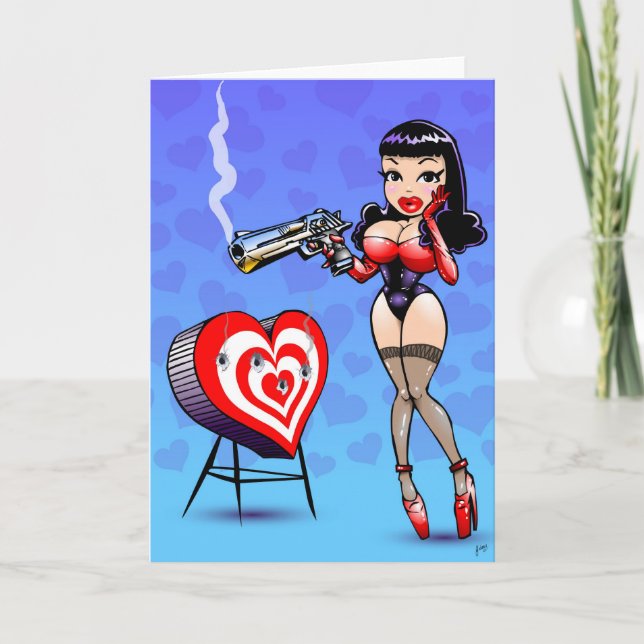 Cartes Pour Fêtes Annuelles Cupidon du tueur de Valentine (Devant)