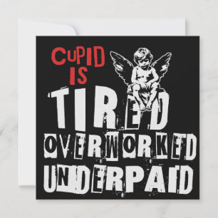 Cartes Pour Fêtes Annuelles Cupidon est fatigué