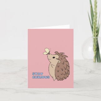 Cartes Pour Fêtes Annuelles Curieux petit hérisson