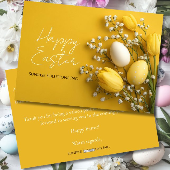 Cartes Pour Fêtes Annuelles Custom Business Easter Greeting Card  (Créateur téléchargé)