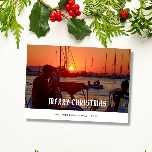 Cartes Pour Fêtes Annuelles Custom couple photo elegant christmas Card (Créateur téléchargé)