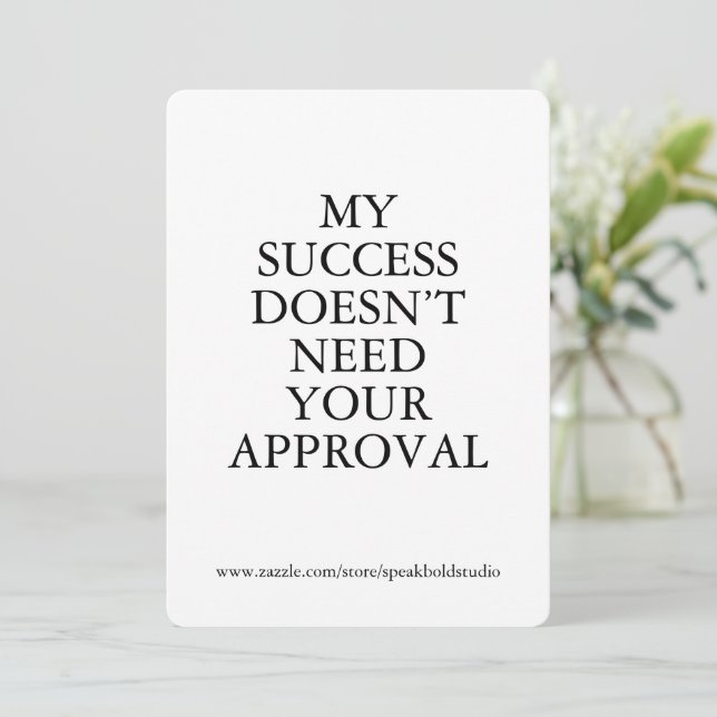 Cartes Pour Fêtes Annuelles Custom Empowerment Card, Boss Babe Feminist Card (Debout devant)