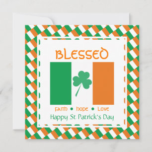 Cartes Pour Fêtes Annuelles Custom HAPPY ST PATRICK'S DAY Shamrock Béni