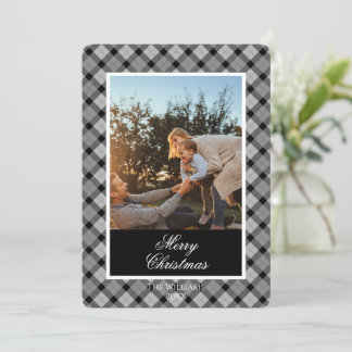 Cartes Pour Fêtes Annuelles Custom Holiday Photo Card in Modern Plaid