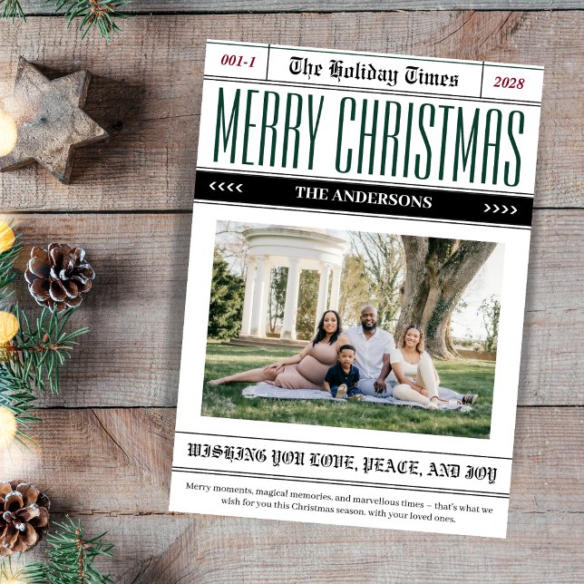 Cartes Pour Fêtes Annuelles Custom Holiday Times Journal Photo de Noël (Créateur téléchargé)