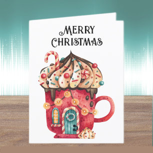 Cartes Pour Fêtes Annuelles Custom, Joyeux Noël Magique Sweets House