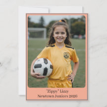 Custom Portrait Photo Soccer Birthday v2 Invite