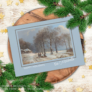 Cartes Pour Fêtes Annuelles Custom Winter Wonderland Paysage peinture d'art
