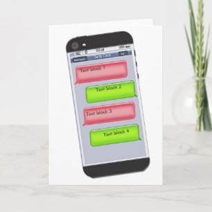 Cartes Pour Fêtes Annuelles CUSTOMIZABLE Christma Text Message Greeting