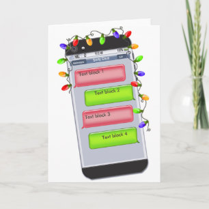 Cartes Pour Fêtes Annuelles CUSTOMIZABLE Christma Text Message Greeting