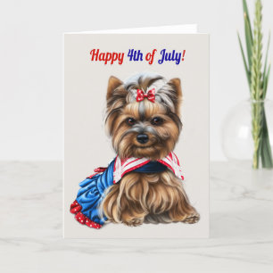 Cartes Pour Fêtes Annuelles Cute 4 juillet Schnauzer Puppy