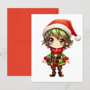 Cartes Pour Fêtes Annuelles Cute Anime Elf