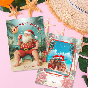 Cartes Pour Fêtes Annuelles Cute Beach Hawaii Mele Kalikimaka