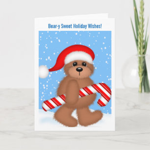 Cartes Pour Fêtes Annuelles Cute Bear