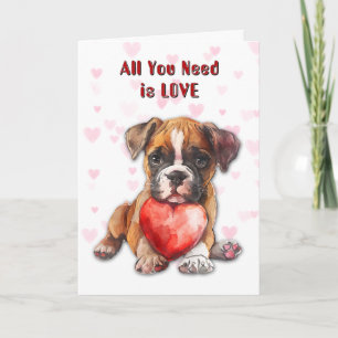 Cartes Pour Fêtes Annuelles Cute Boxer Chien Chien Chien Chien Tout Ce Dont Vo