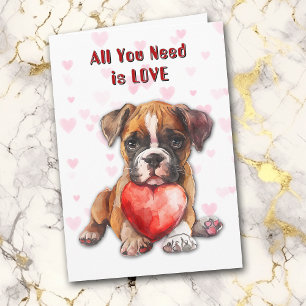 Cartes Pour Fêtes Annuelles Cute Boxer Chien Chien Chien Chien Tout Ce Dont Vo