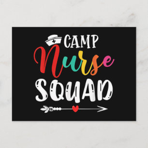 Cartes Pour Fêtes Annuelles Cute Camp Nurse Squad Funny Nurses Correspondance