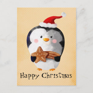 Cartes Pour Fêtes Annuelles Cute Christmas Penguin