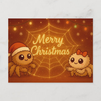 Cartes Pour Fêtes Annuelles Cute Christmas Spider Couple