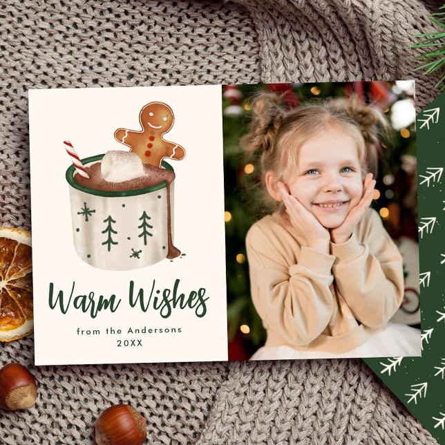 Cartes Pour Fêtes Annuelles Cute Cookies and Cocoa Photo (Créateur téléchargé)