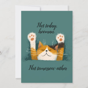 Cartes Pour Fêtes Annuelles Cute Drôle Chat Nap