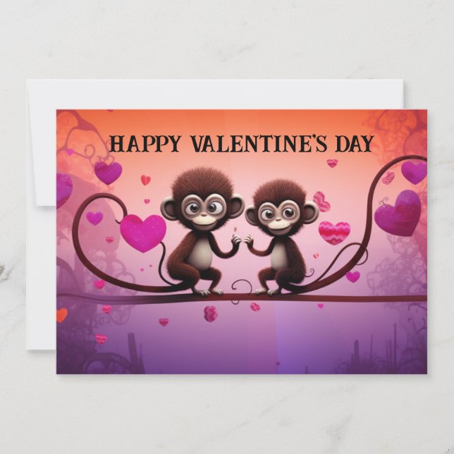 Cartes Pour Fêtes Annuelles Cute et Funny pour la Saint-Valentin pour les enfa (Devant)
