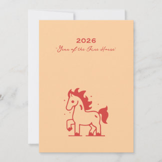 Cartes Pour Fêtes Annuelles Cute Fire Horse